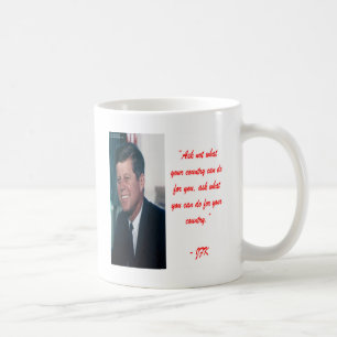 Caneca De Café JFK & Citação Peça Não