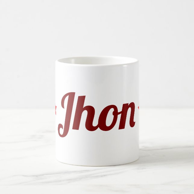 Caneca De Café JHON - Letra Mug (Centro)