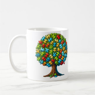 Caneca De Café Jigsaw Puzzle Tree