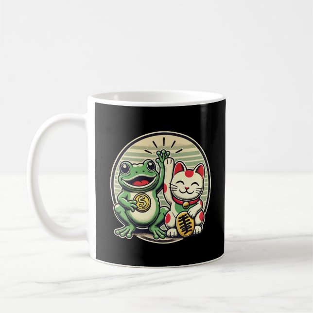 Caneca De Café Jin Chan e Maneki Neko - sorte e prosperidade (Esquerda)
