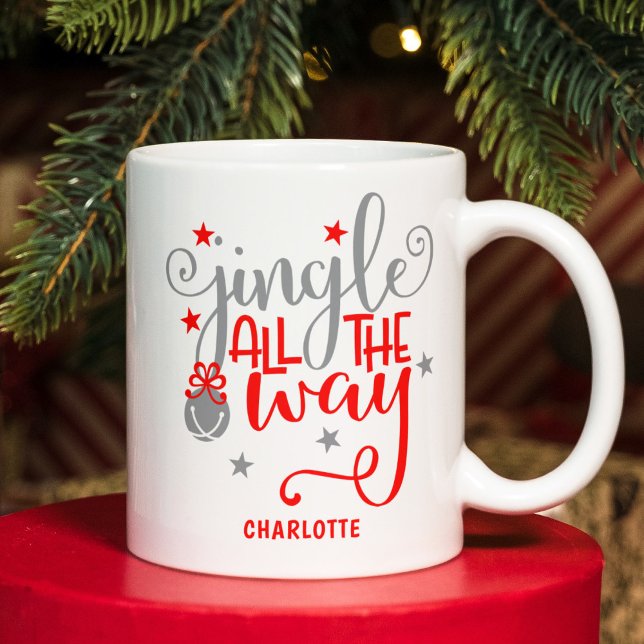 Caneca De Café Jingle All Way Christmas Bells (Criador carregado)