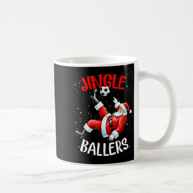 Caneca De Café Jingle Ballers Funny Santa Football Christmas Socc (Direita)