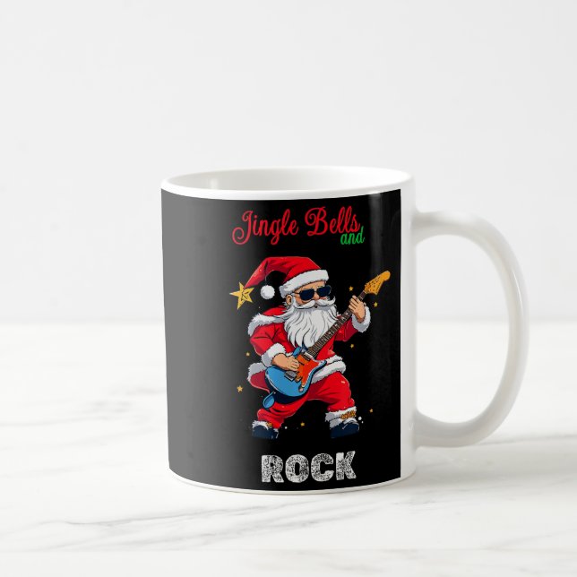 Caneca De Café Jingle Bell And Rock Christmas Santa Rolling Playi (Direita)