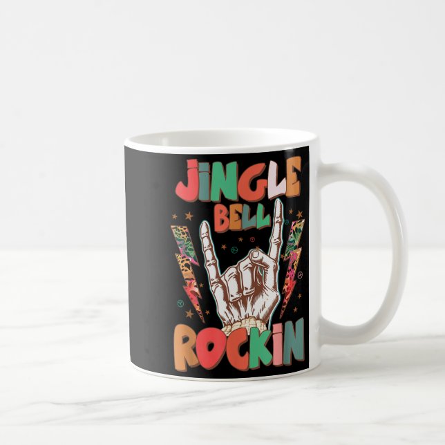 Caneca De Café Jingle Bell Rockin Groovy Retro Christmas Xmas Ske (Direita)