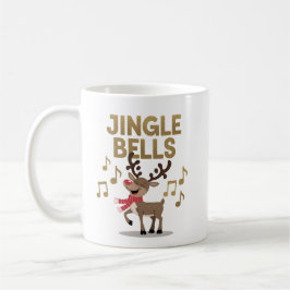 Caneca De Café Jingle Bells Cantando Reindeer Mug