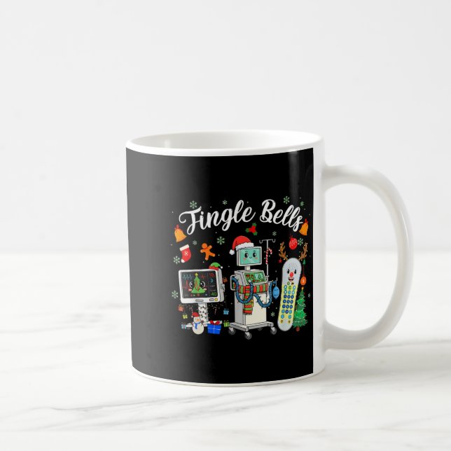 Caneca De Café Jingle Bells Er Nurse Funny Christmas Tech Nursing (Direita)