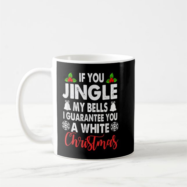 Caneca De Café Jingle My Bells Gifes De Natal Inadequados (Esquerda)