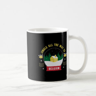 Caneca De Café Jingle Por Todo O Caminho Para A Bélgica - Natal B
