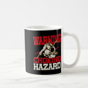 Caneca De Café Jiu Jitsu Antigo Aviso de Perigo de Asfixia