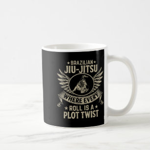 Caneca De Café Jiu-Jitsu Brasileiro BJJ onde todo rolo é uma tram