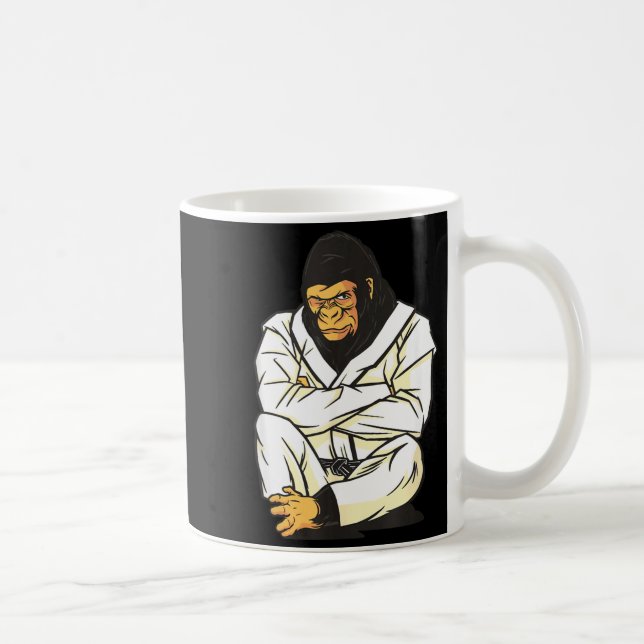 Caneca De Café Jiu Jitsu Brasileiro Judô Gorila (Direita)