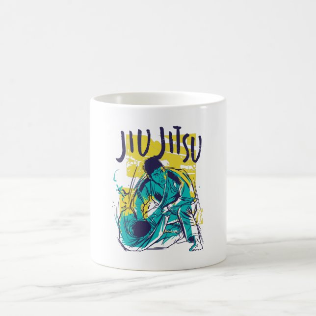 Caneca De Café Jiu Jitsu Grunge (Centro)