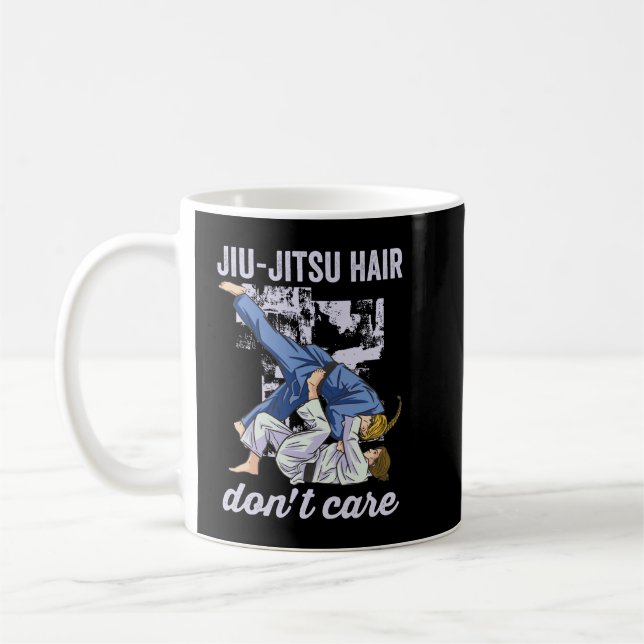 Caneca De Café Jiu Jitsu Hair Dont Care (Esquerda)