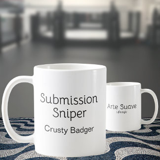 Caneca De Café Jiu Jitsu Personalizado Sniper de Submissão