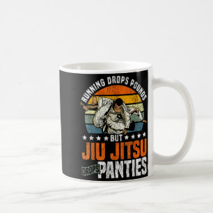 Caneca De Café Jiu Jitsu Vintage Retro Correndo Perde Quilos Mas