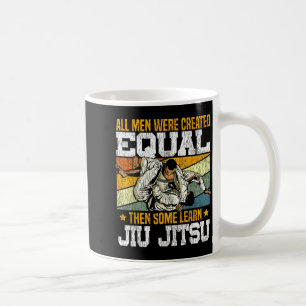 Caneca De Café Jiu Jitsu Vintage Retro Homens Criados Iguais Algu