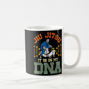 Caneca De Café Jiu Jitsu Vintage Retro Jiu Jitsu Está no Meu DNA