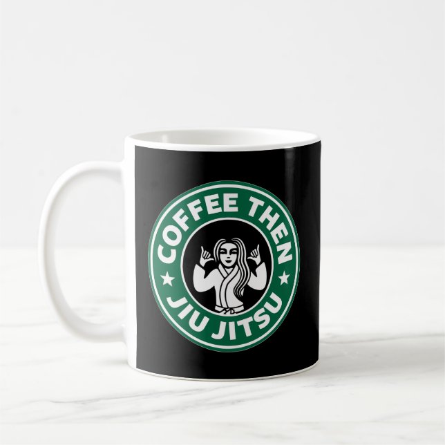 Caneca De Café Jiu Jitsus Coffee Bjj Mma Jujitsu (Esquerda)