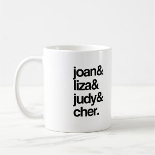 Caneca De Café Joan Liza Judy e Cher