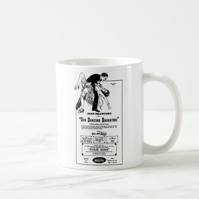 Caneca De Café Joana Crawford NOSSAS FILHAS 1928 da DANÇA (Direita)