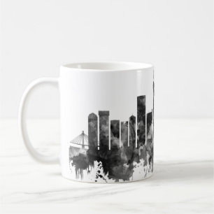 Caneca De Café Joanesburgo África do Sul Skyline BW