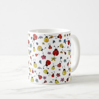 Caneca De Café Joaninha e Flor Silvestre