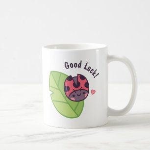 Caneca De Café Joaninha Fofa Rabisco Boa Sorte