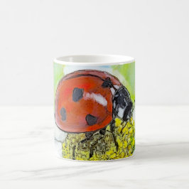 Caneca De Café Joaninha numa Margarida