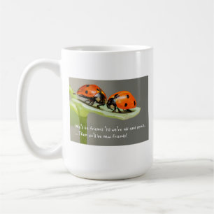 Caneca De Café Joaninha Velha e Senil Novos Amigos Divertidos Mel