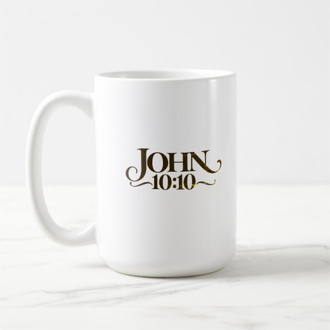 Caneca De Café João 10:10 (Esquerda)