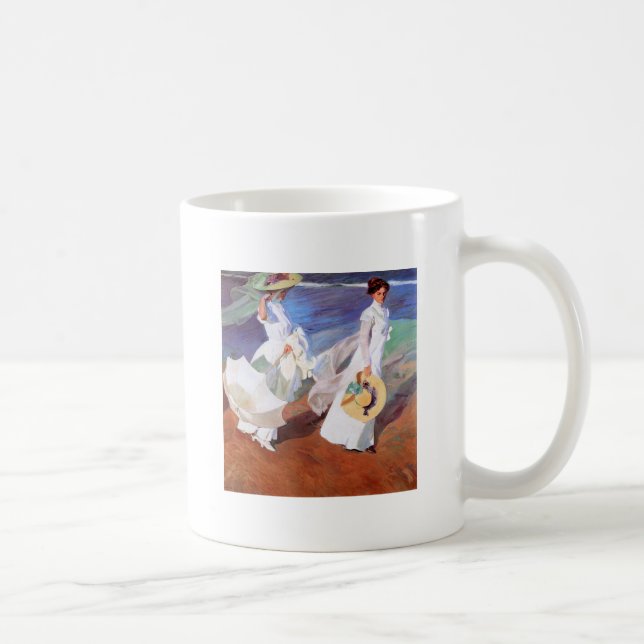 Caneca De Café Joaquin Sorolla Women Walking Beach (Direita)