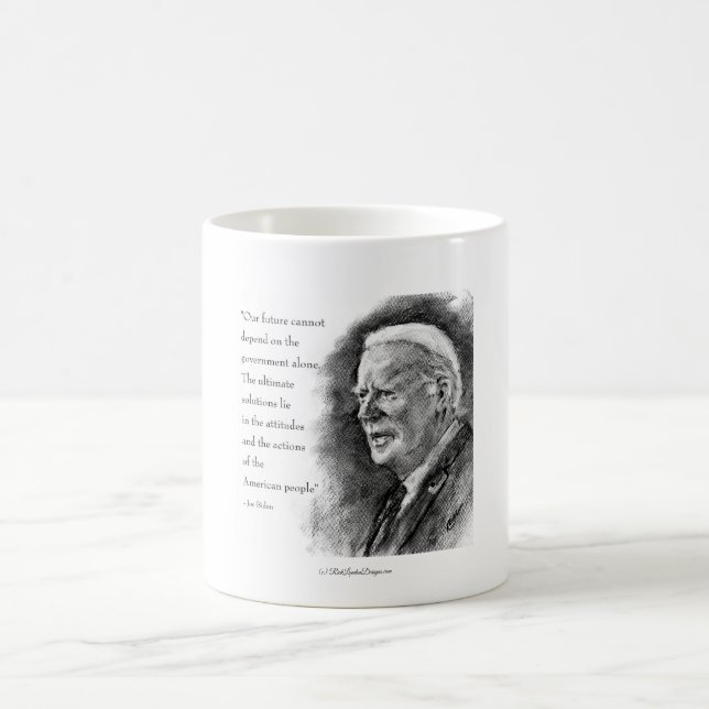 Caneca De Café Joe Biden & Citação (Centro)