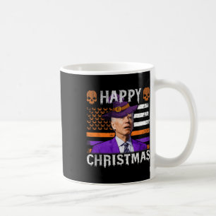 Caneca De Café Joe Biden Happy Halloween Feliz Natal Nos Bandeira
