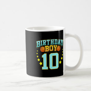 Caneca De Café Jogador Bysketbyll de 10 anos, 10ª Festa de aniver