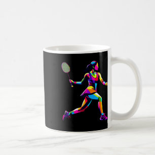 Caneca De Café Jogador de Badminton da pop Art Shuttle Women Badm