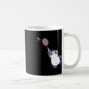 Caneca De Café Jogador de Badminton do Panda Bear Solteiros dupli