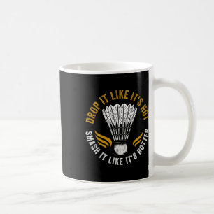 Caneca De Café Jogador de Badminton do Shuttle