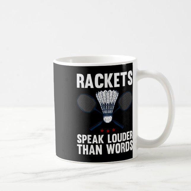 Caneca De Café Jogador de Badminton do Shuttle 1 (Direita)