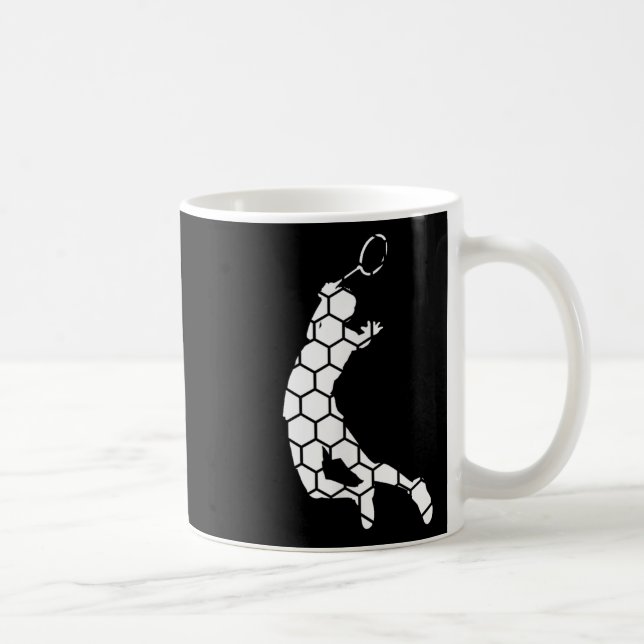 Caneca De Café Jogador de Badminton do Shuttle Squash Badminton (Direita)