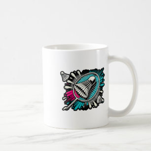 Caneca De Café Jogador de Badminton Engraçado Design 17