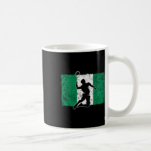 Caneca De Café Jogador de Badminton Nigéria Bandeira Nigeriana Ni