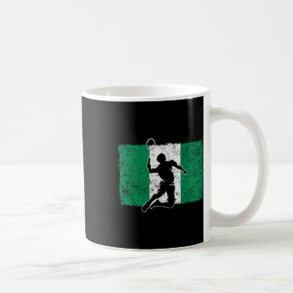 Caneca De Café Jogador de Badminton Nigéria Bandeira Nigeriana Ni