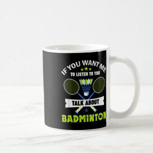 Caneca De Café Jogador de Badminton Palestra Fala Sobre Badminton