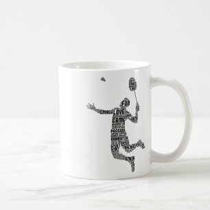 Caneca De Café Jogador de Badminton Peteca Meninos Juventude Home