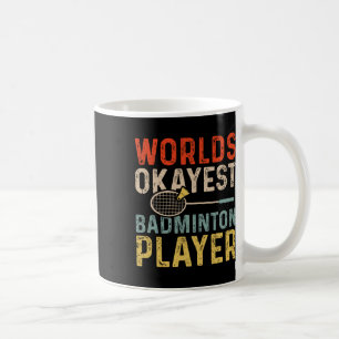 Caneca De Café Jogador de Badminton Retro Badminton do Okayest