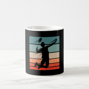 Caneca De Café Jogador de Badminton Salto Esmagador