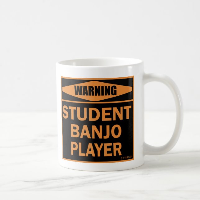 Caneca De Café Jogador de Banjo Estudante Mug de Café (Direita)