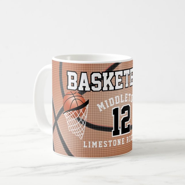 Caneca De Café Jogador de basquete (Frente Esquerda)