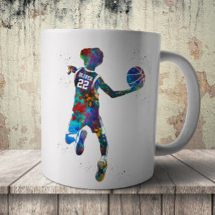 Caneca De Café Jogador de Basquete Adolescente