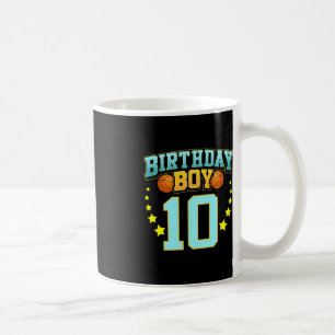 Caneca De Café Jogador de basquete de 10 anos, 10ª Festa de anive